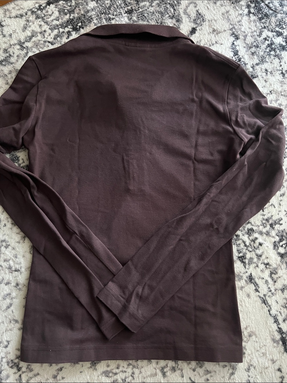 Lacoste Long Sleeve Polo in Deep Brown - Picture 4 of 4